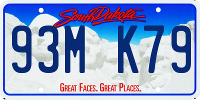 SD license plate 93MK79
