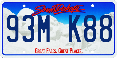 SD license plate 93MK88