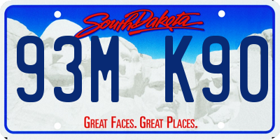 SD license plate 93MK90