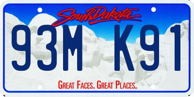 SD license plate 93MK91