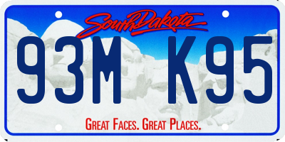 SD license plate 93MK95