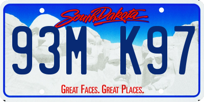 SD license plate 93MK97