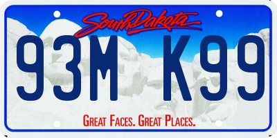 SD license plate 93MK99