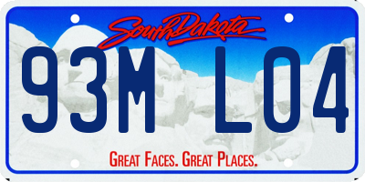 SD license plate 93ML04