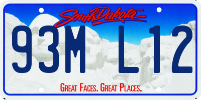 SD license plate 93ML12