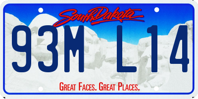 SD license plate 93ML14