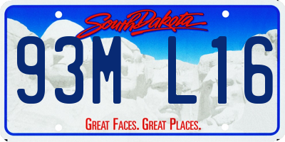 SD license plate 93ML16