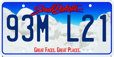 SD license plate 93ML21
