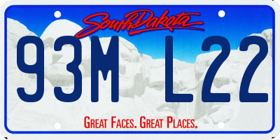 SD license plate 93ML22