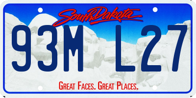 SD license plate 93ML27