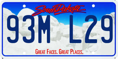 SD license plate 93ML29