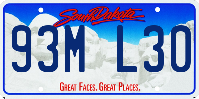 SD license plate 93ML30