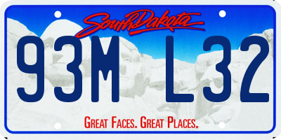 SD license plate 93ML32