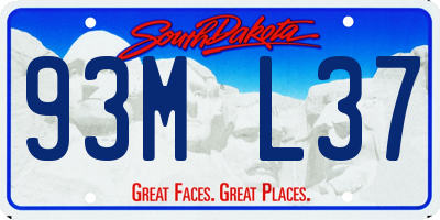 SD license plate 93ML37