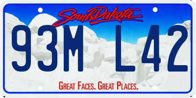 SD license plate 93ML42