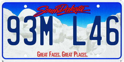 SD license plate 93ML46