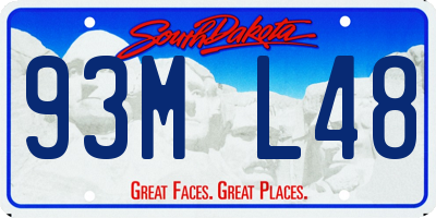 SD license plate 93ML48