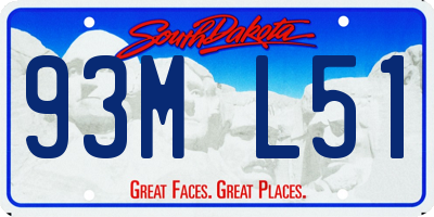 SD license plate 93ML51