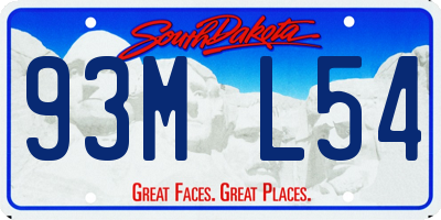 SD license plate 93ML54