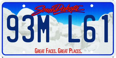 SD license plate 93ML61