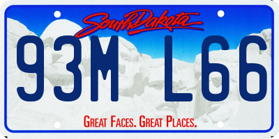 SD license plate 93ML66