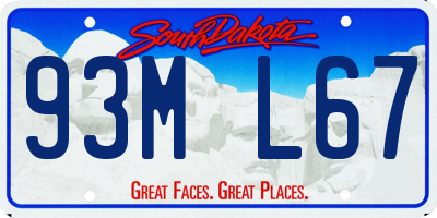 SD license plate 93ML67