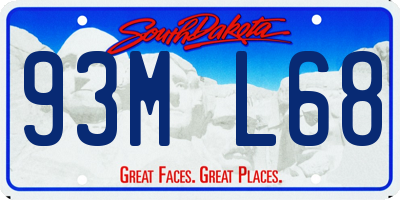 SD license plate 93ML68
