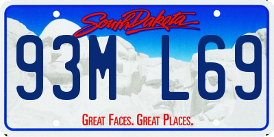 SD license plate 93ML69