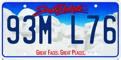 SD license plate 93ML76