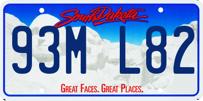 SD license plate 93ML82