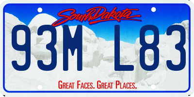 SD license plate 93ML83