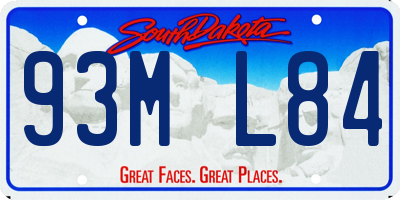 SD license plate 93ML84