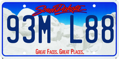 SD license plate 93ML88