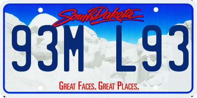 SD license plate 93ML93