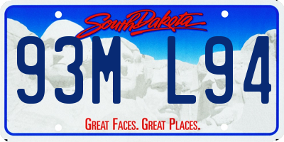 SD license plate 93ML94