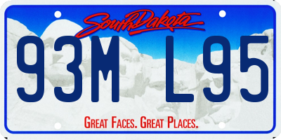 SD license plate 93ML95