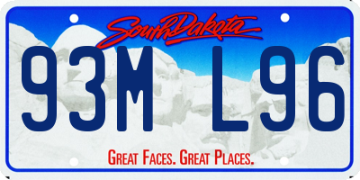 SD license plate 93ML96