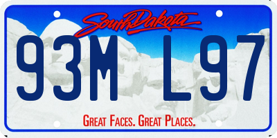 SD license plate 93ML97