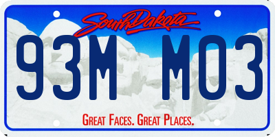 SD license plate 93MM03