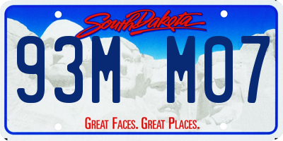 SD license plate 93MM07
