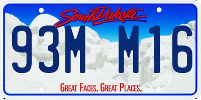 SD license plate 93MM16