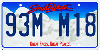SD license plate 93MM18