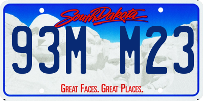 SD license plate 93MM23