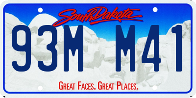 SD license plate 93MM41