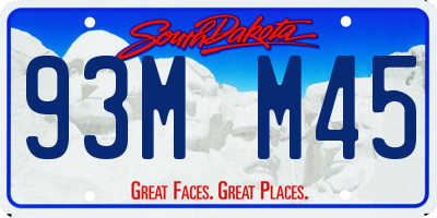 SD license plate 93MM45