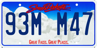 SD license plate 93MM47