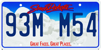 SD license plate 93MM54