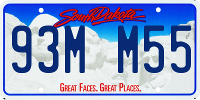 SD license plate 93MM55
