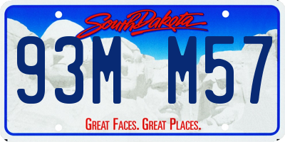 SD license plate 93MM57