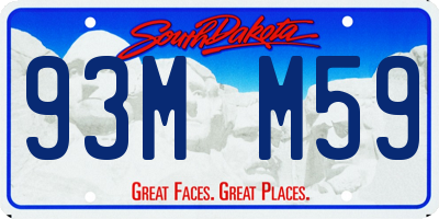 SD license plate 93MM59